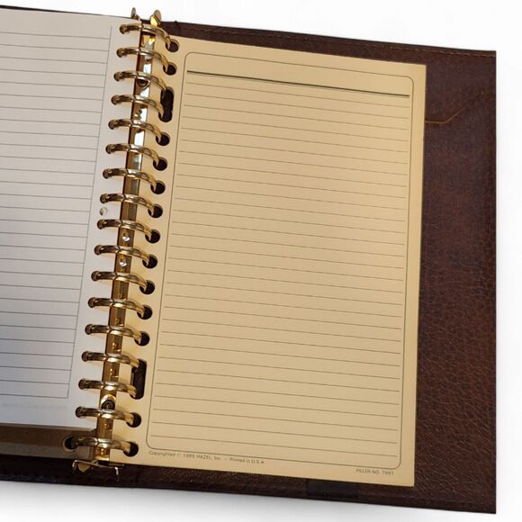 Vintage Emerson Leather Hazel Planner Binder with Blank Pages, 1985 Brown - Picture 6 of 12